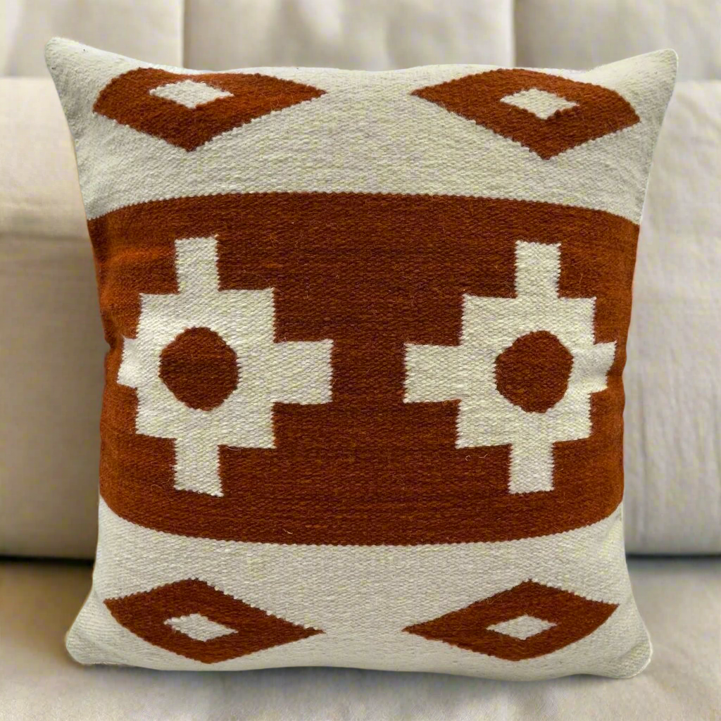 Heritage Cushion Covers Wari | Brown and Natural