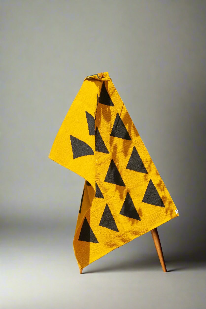 Iconos Mini Rug #2 | Mustard and Black