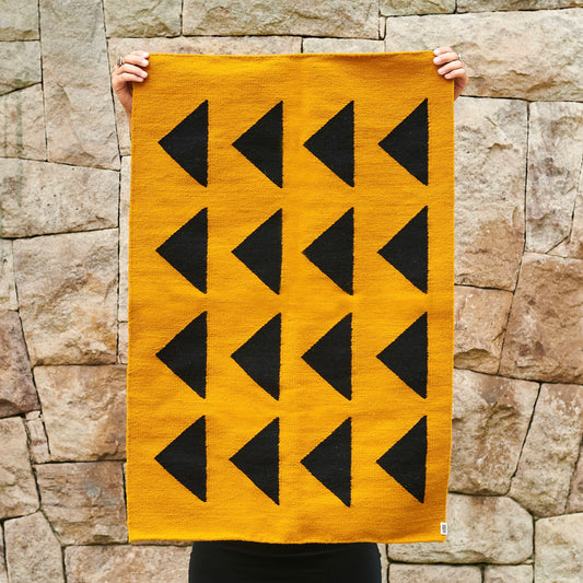 Iconos Mini Rug #2 | Mustard and Black