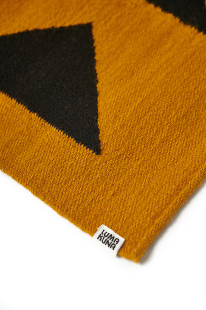 Iconos Mini Rug #2 | Mustard and Black